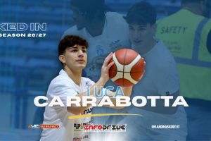L’Orlandina Basket conferma Luca Carrabotta stabilmente nel roster della prima squadra