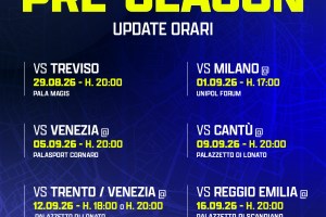 Tezenis Verona, le info sulle amichevoli della preseason