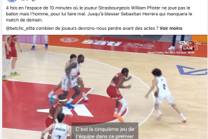 Paris Basketball fined for accusing a player of causing an injury