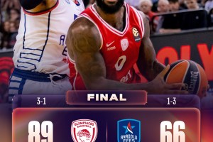 L’Olympiacos scappa nella ripresa: sonoro KO per l’Efes