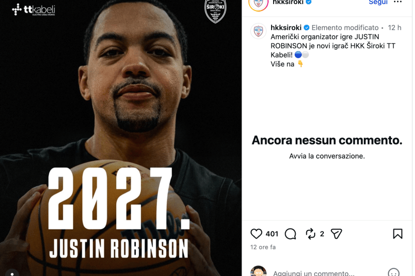 Justin Robinson HKK Siroki
