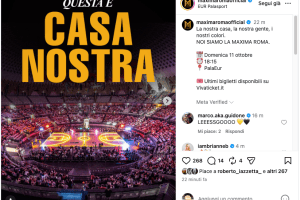 Maxima Roma, oltre 6.100 speattori per il derby con la BC