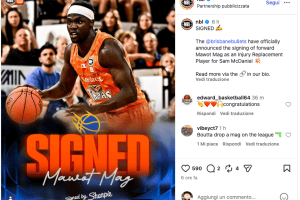 Brisbane Bullets, ufficiale Mawot Mag come injury replacement