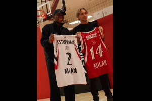 Olimpia Milano, la visita di Luka Modric e Pervis Estupinan